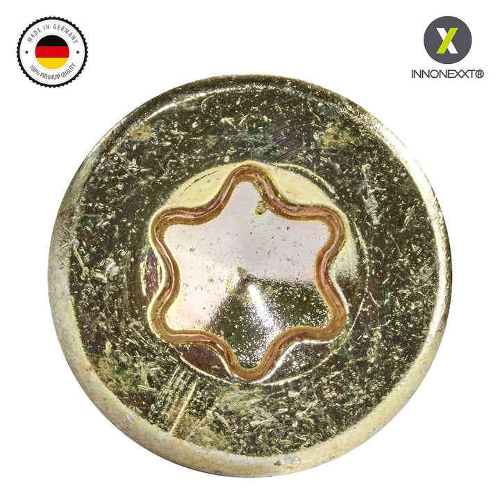 INNONEXXT® Premium Spanplattenschrauben | 3,0 x 30 mm | Fräsrippen | Cut-Spitze | Terrassenschrauben