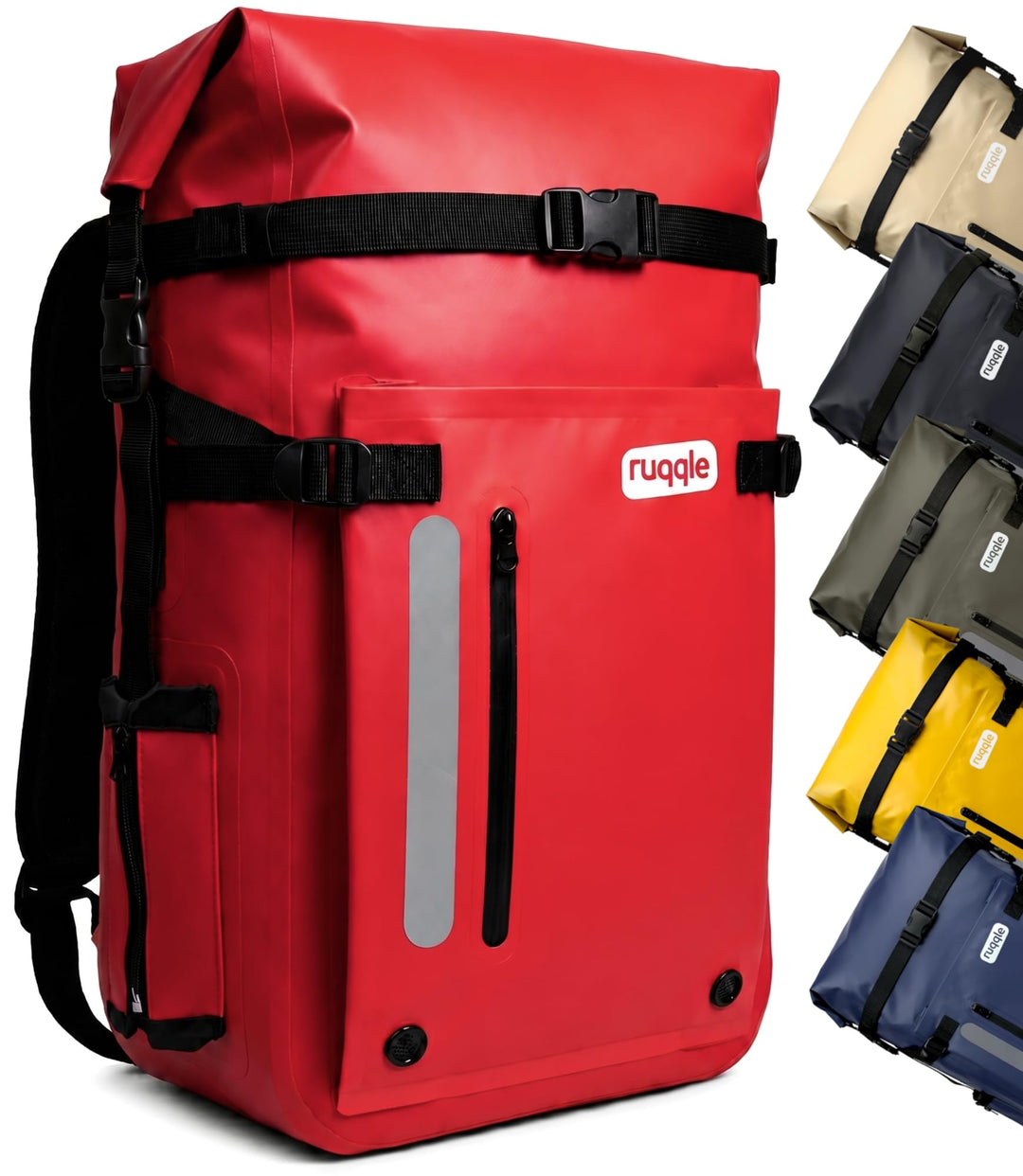 Ruqqle Wasserdichter Rucksack, vielseitig, wasserdicht Tasche, Dry Bag 20/30/45 l, mit 3 Aussentasch