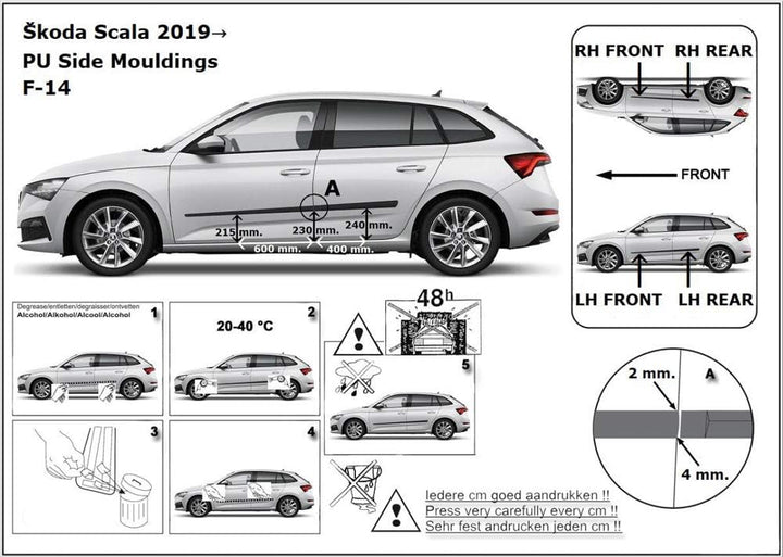 Spangenberg Seitenschutzleisten schwarz passend für Skoda Scala ab Baujahr 05.2019- F14 (3700014)