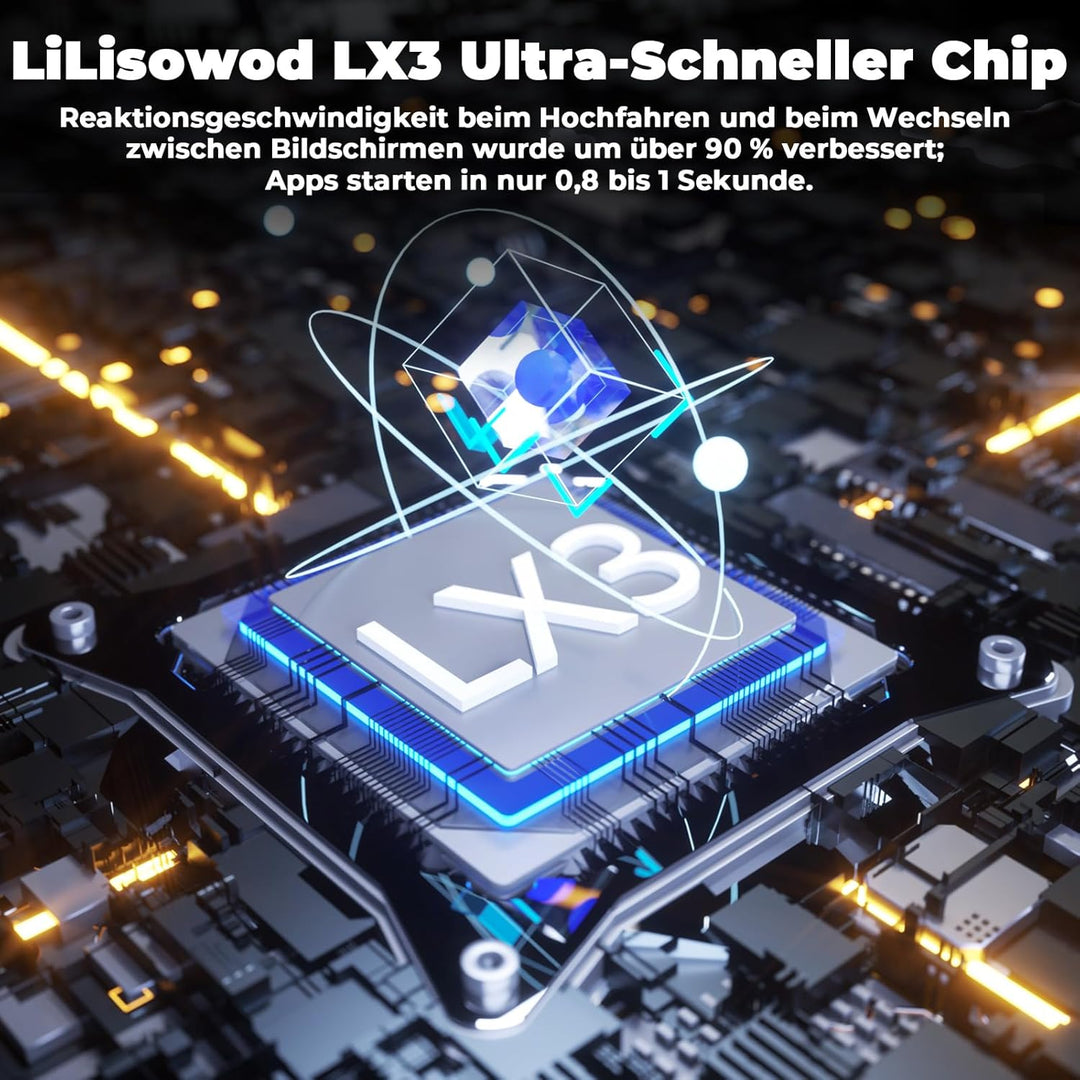 Beamer-4K [Kompatibel mit Netflix & Offizielle App] 2026 Neuer 1080PHD Mini-Smart Beamer-Heimkino mi