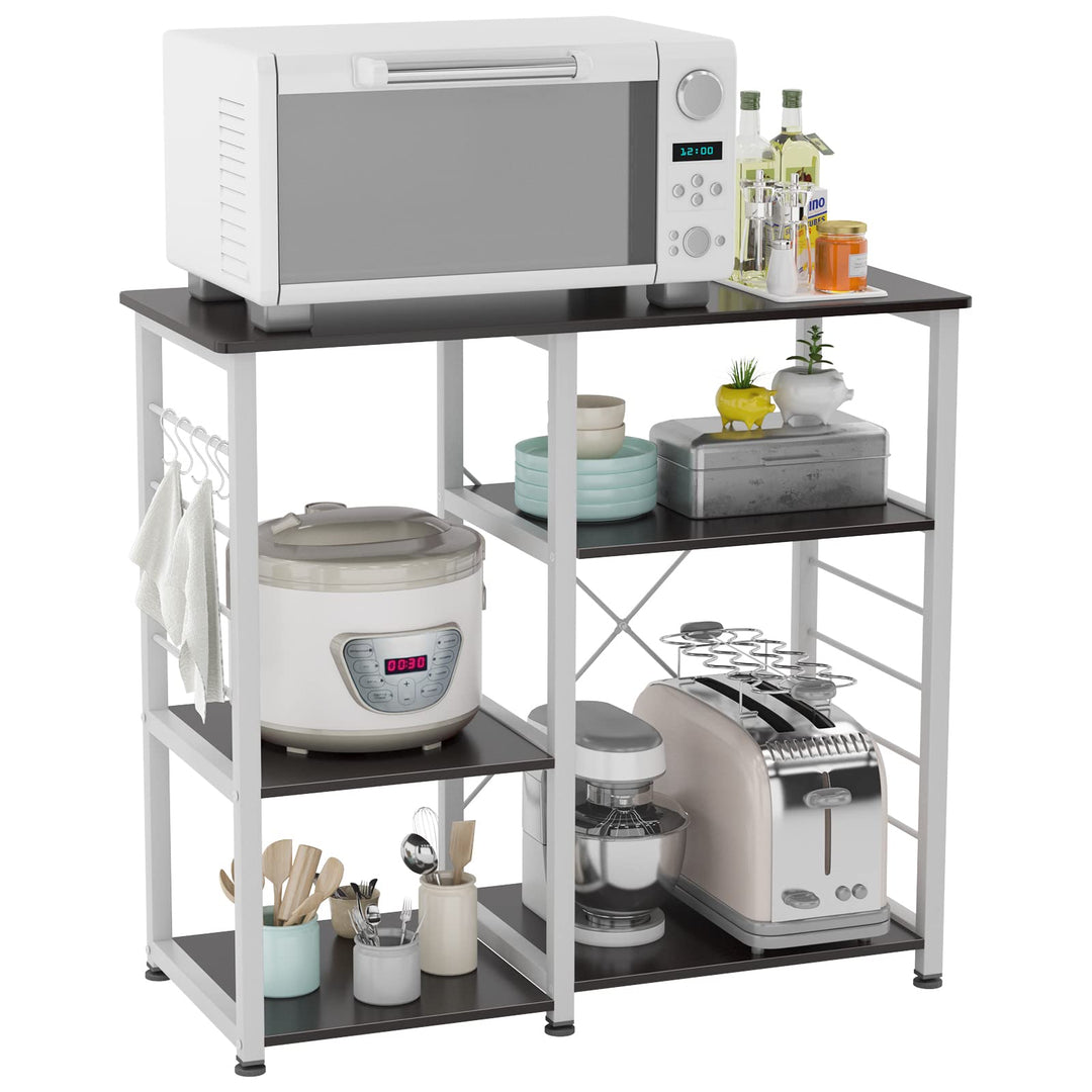 soges Bäckerregale Küchenregal Standregal Mikrowellenhalter Bäcker Regal Haushaltsregal mit 3 Ablage