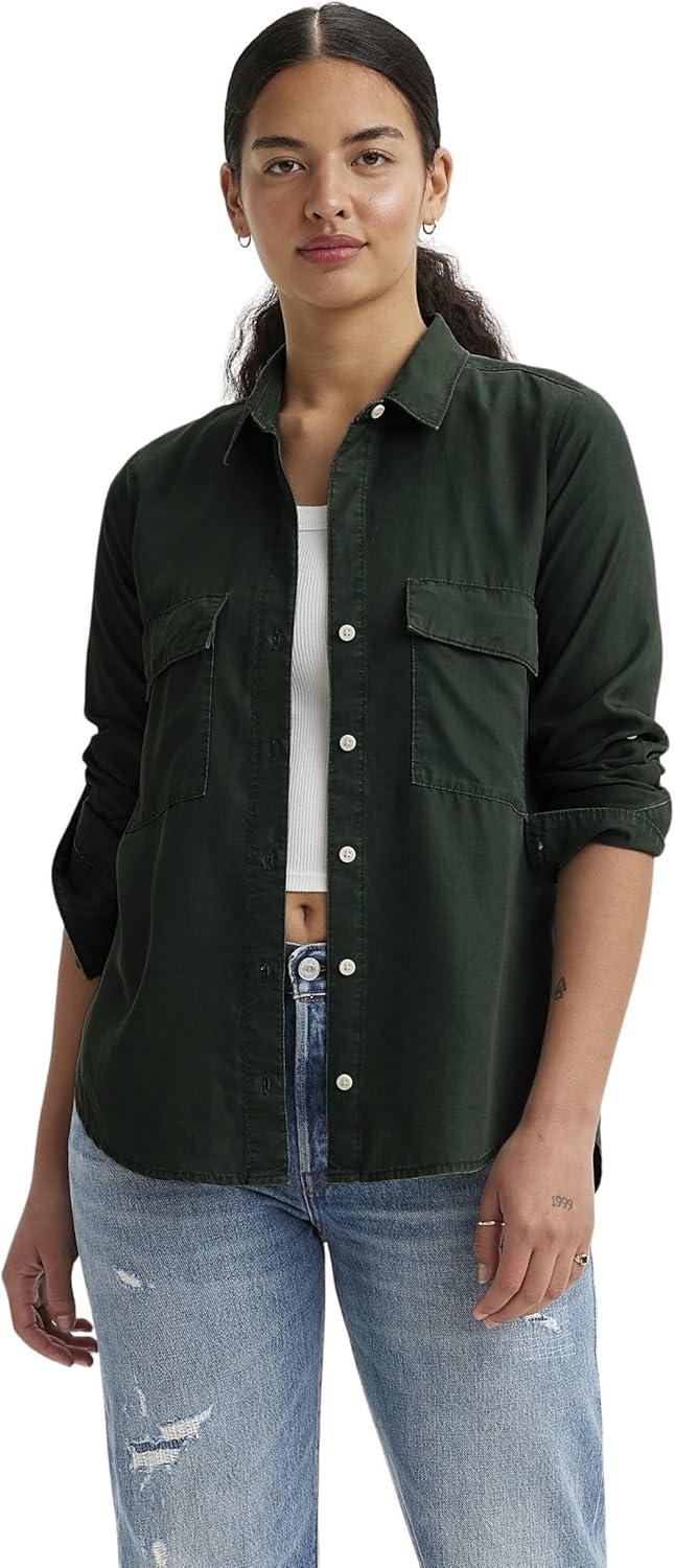 Levi's Damen Doreen Utility Shirt XS Black Sand Gd 1 - Black, XS Black Sand Gd 1 - Black