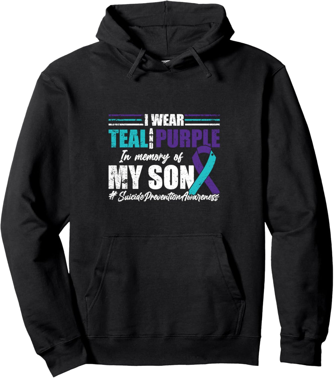 Suizid Depression Teal Purple für die Prävention Pullover Hoodie