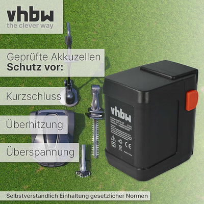 vhbw Akku 3000mAh kompatibel mit Gardena EasyCut 50-Li & Li-18/50, ErgoCut & HighCut 48-Li, AccuJet