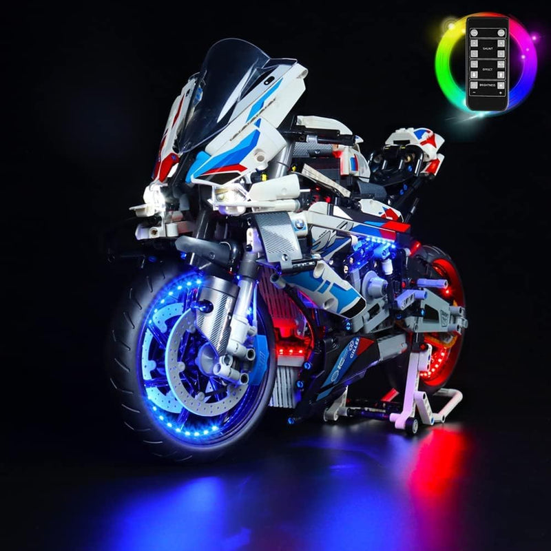 Fernbedienung Licht-Kit für Lego 42130 Technic BMW M 1000 Rr Motorrad Sammelbausatz (Nicht Lego), DI