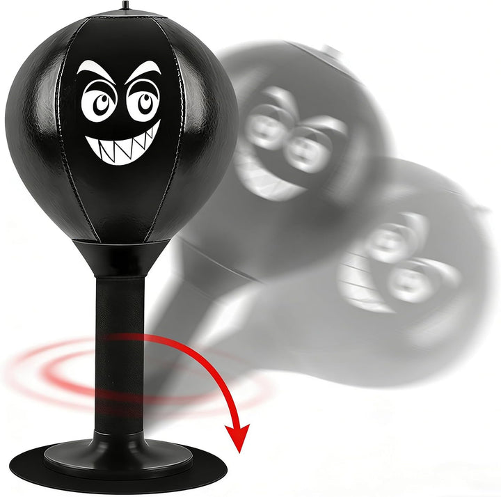 Punchingball Tisch, Büro mit Saugnapf Rage Bag Schreibtischboxsack Tool mit Federn für Chef Kollegen