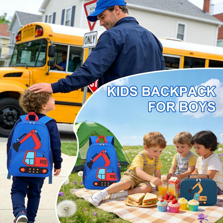 LOIDOU Kinderrucksack Jungen Kinder Rucksack Tagesrucksack Vorschulrucksack Kleinkind Kindergartenta