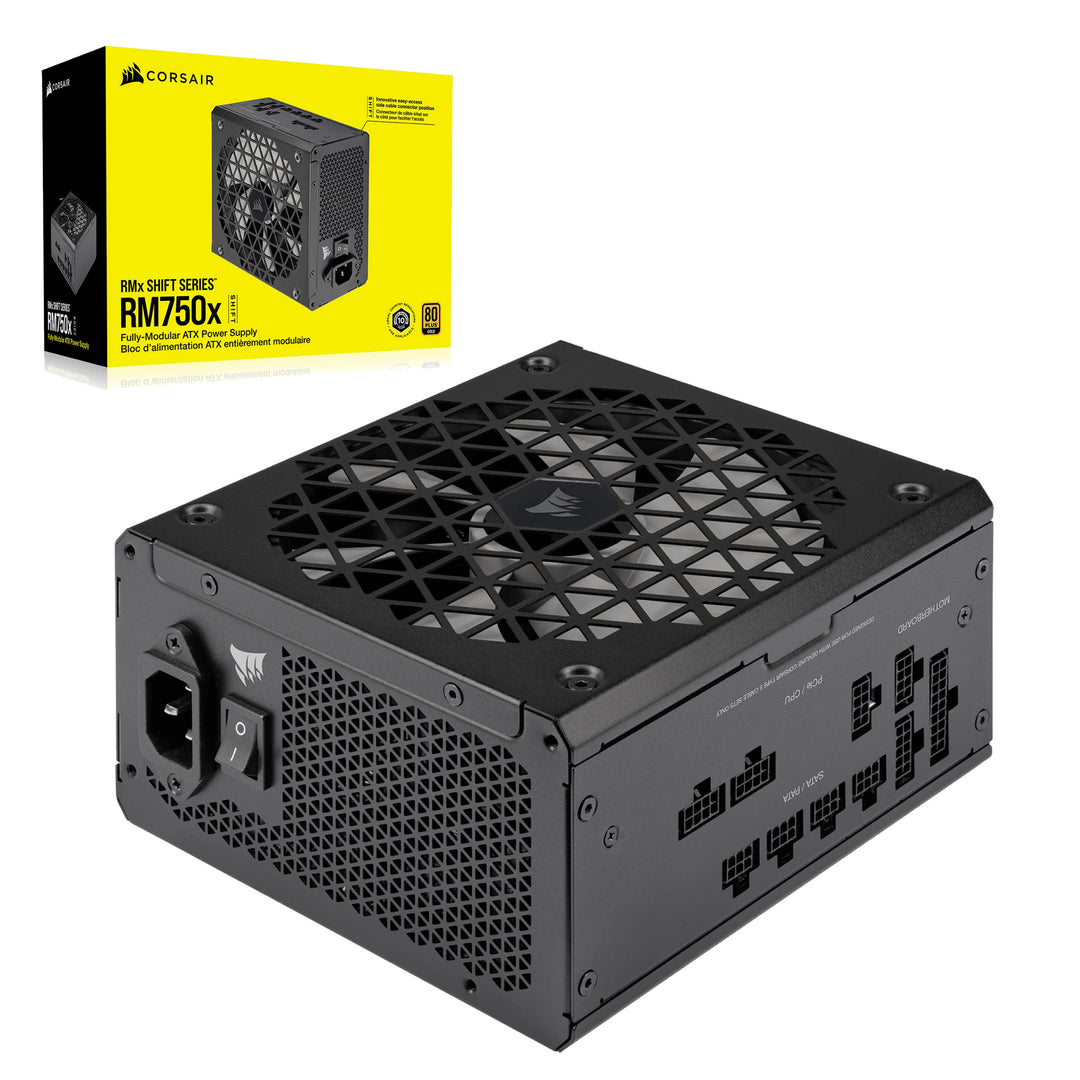 Corsair RM750x Shift Vollmodulares ATX-Netzteil - Modulare Seitenschnittstelle - ATX 3.0- &amp; PCIe 5.0