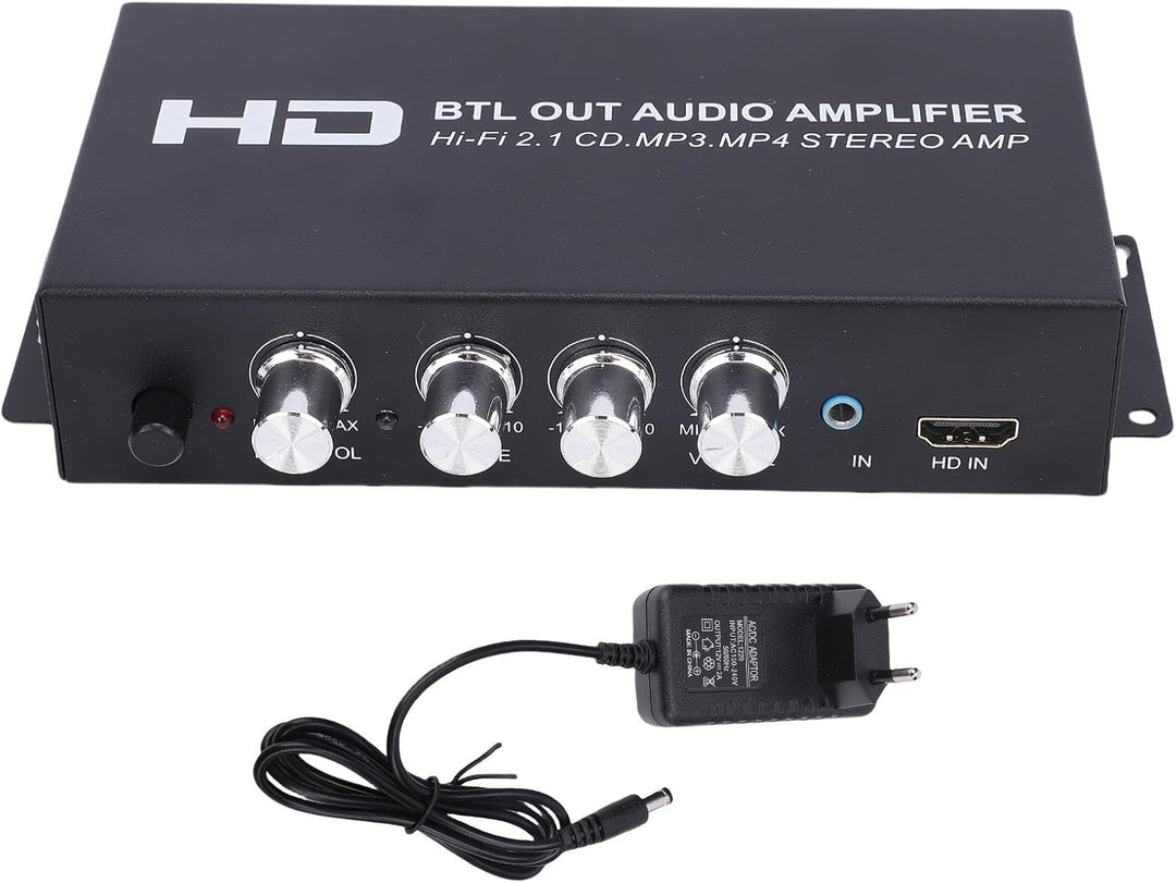 Annadue Stereo-Leistungsverstärker, 2.1-Kanal 240 W Bluetooth 5.0 HiFi-Audio, HDMI-AUX-Eingang, Bass