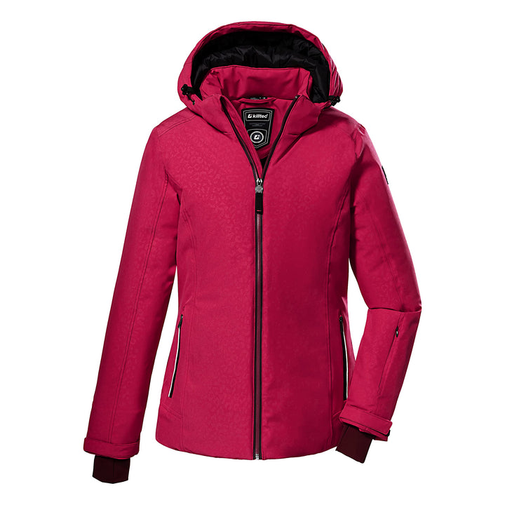 Killtec Damen Ksw 111 Wmn Ski Jckt Skijacke/Funktionsjacke mit abzippbarer Kapuze und Schneefang, Ro