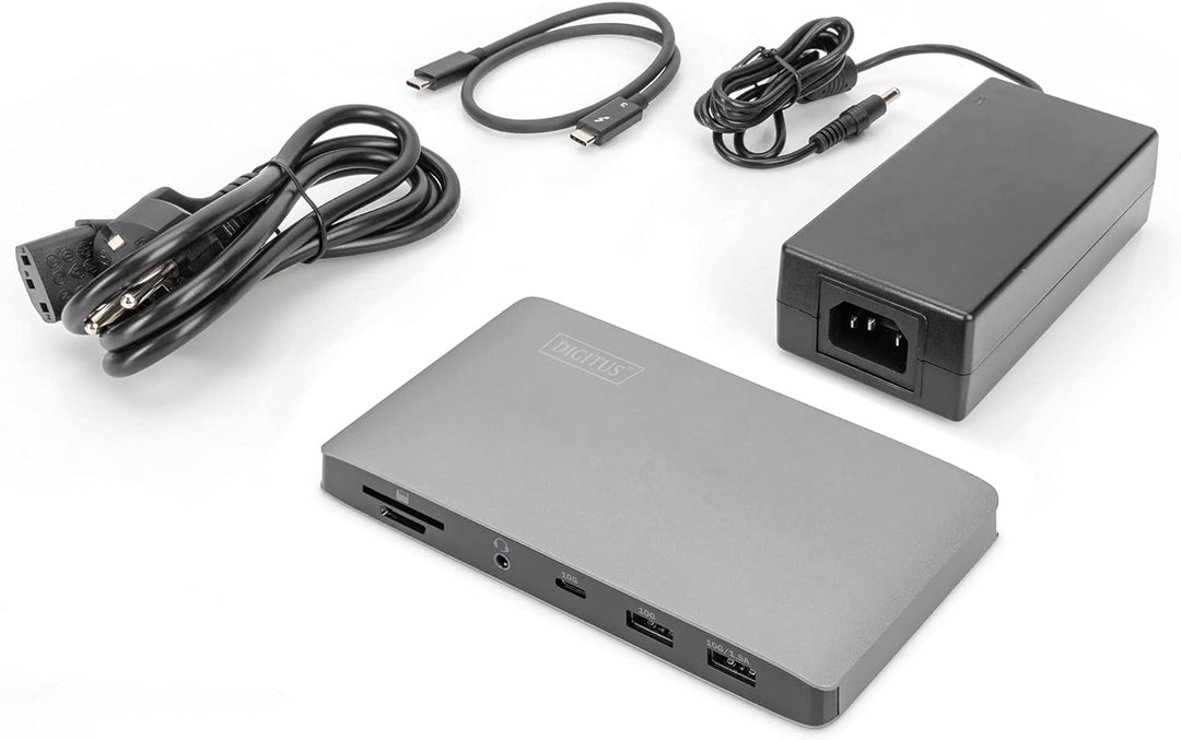 DIGITUS Thunderbolt™ 3 Dockingstation 8K, USB Type-C™, USB 3.0, 7-Port, Travel 2X Video, 3X USB 3.0,