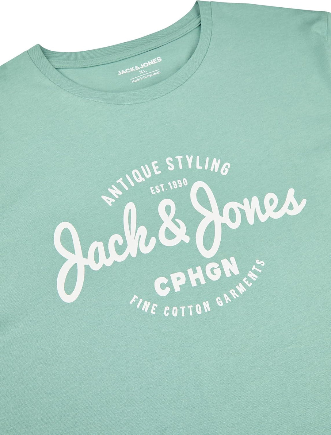 JACK & JONES JJLINO T-Shirt 4er Pack Rundhals Kurzarm Shirt Regular Fit Print Sommer 100% Baumwolle