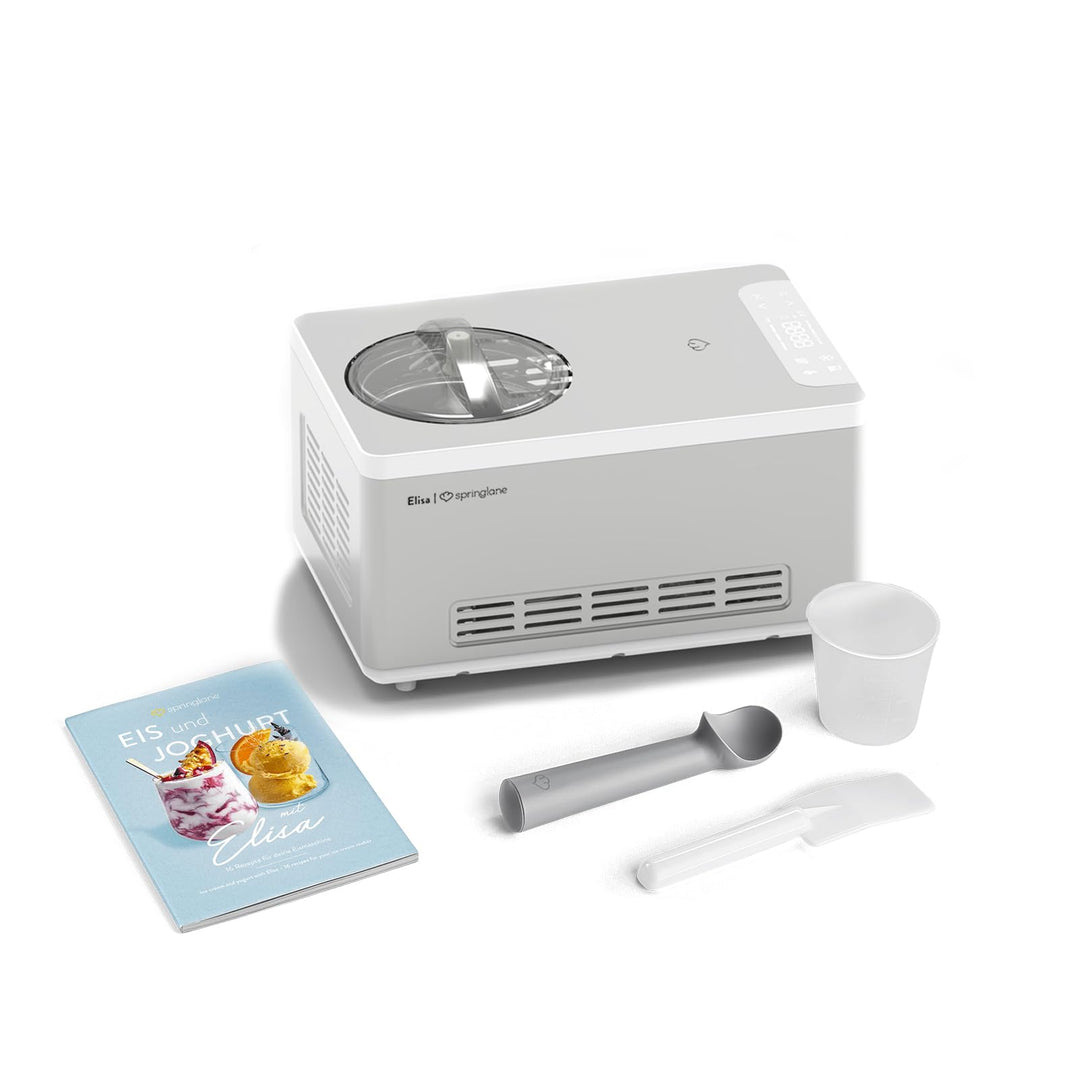 SPRINGLANE Eismaschine & Joghurtbereiter Elisa 2,0 L mit selbstkühlendem Kompressor 180 W, Eiscremem