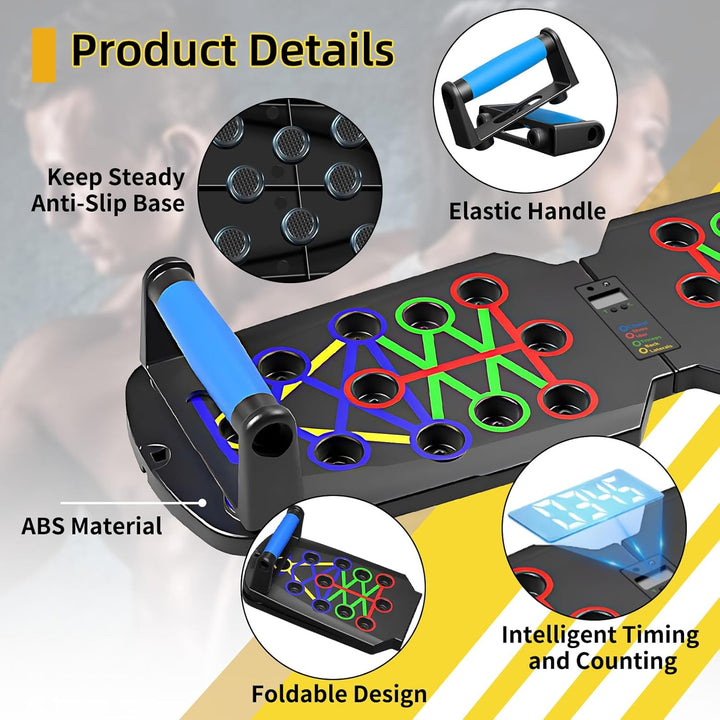 Push Up Board, 26-in-1 Multifunktions-Liegestützbrett Übungsgerät für den Heimgebrauch, System Fitne