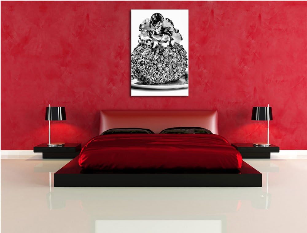 Pixxprint Monocrome, Super schokoladenes EIS, Format: 100x70 auf Leinwand, 100x70