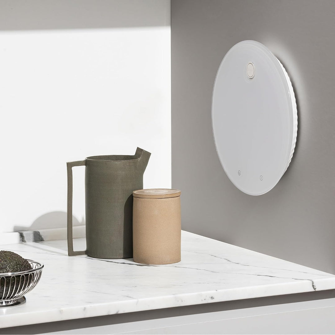 Alessi Plissé MDL16 W - Design Digital-Küchenwaage Aufhängung mit Wandhalterung, aus Thermoplastisch