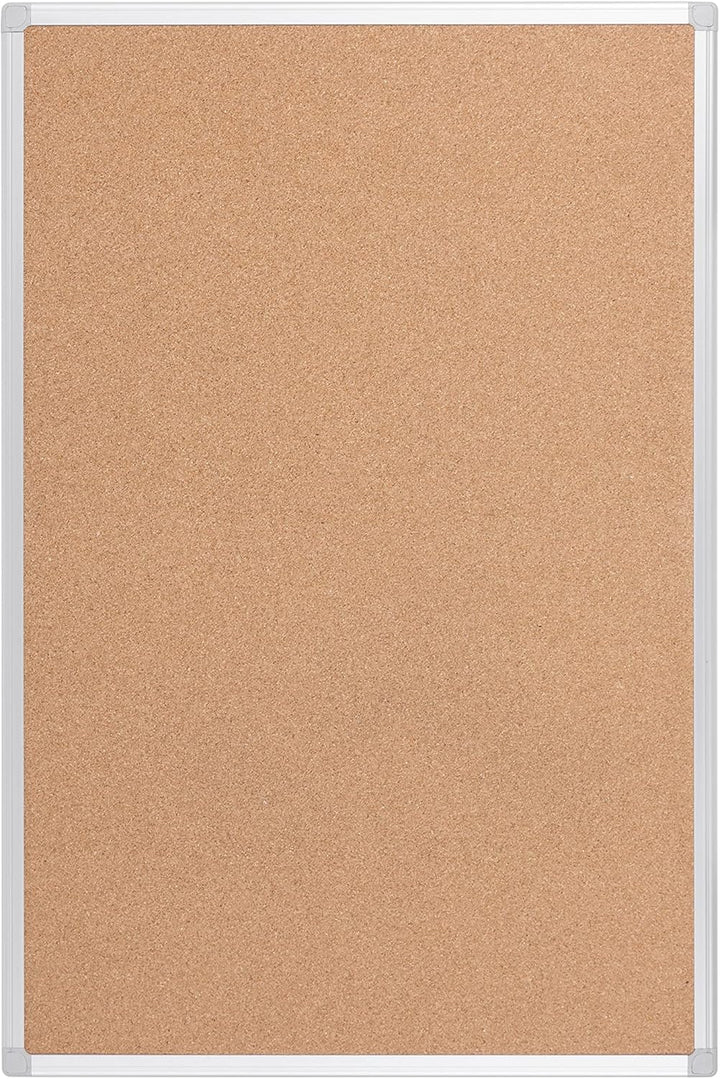Bi-Office Earth - Umweltfreundliche Pinnwand, Korktafel mit Aluminiumrahmen, Hochwertige Naturkorkob