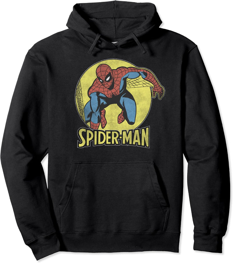 Marvel Spider-Man Classic Comic Themed Circle Portrait Pullover Hoodie