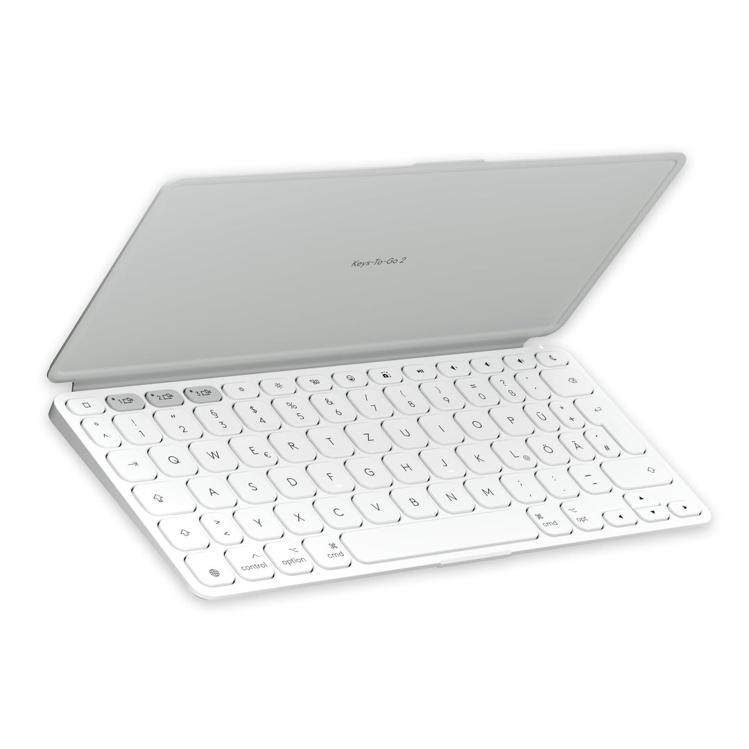 Logitech Keys-To-Go 2, mobile kabellose Tastatur für iPad mit integriertem Schutzcover, schlanke und