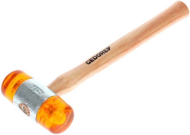 GEDORE Plastikhammer, Ø 50 mm, Auswechselbare Köpfe aus Cellulose-Acetat, Robuster Stiel aus Esche K