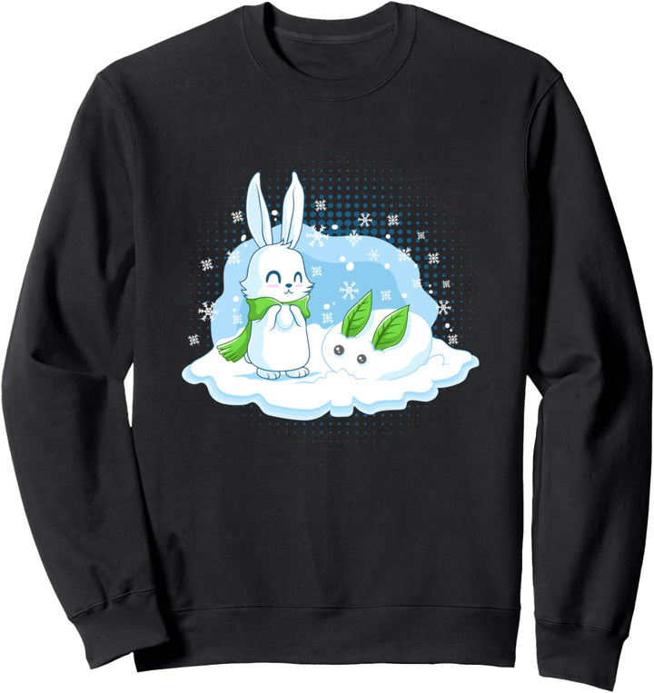 Snow Bunny Schneemann Hase Kaninchen Weihnachten Winter Sweatshirt
