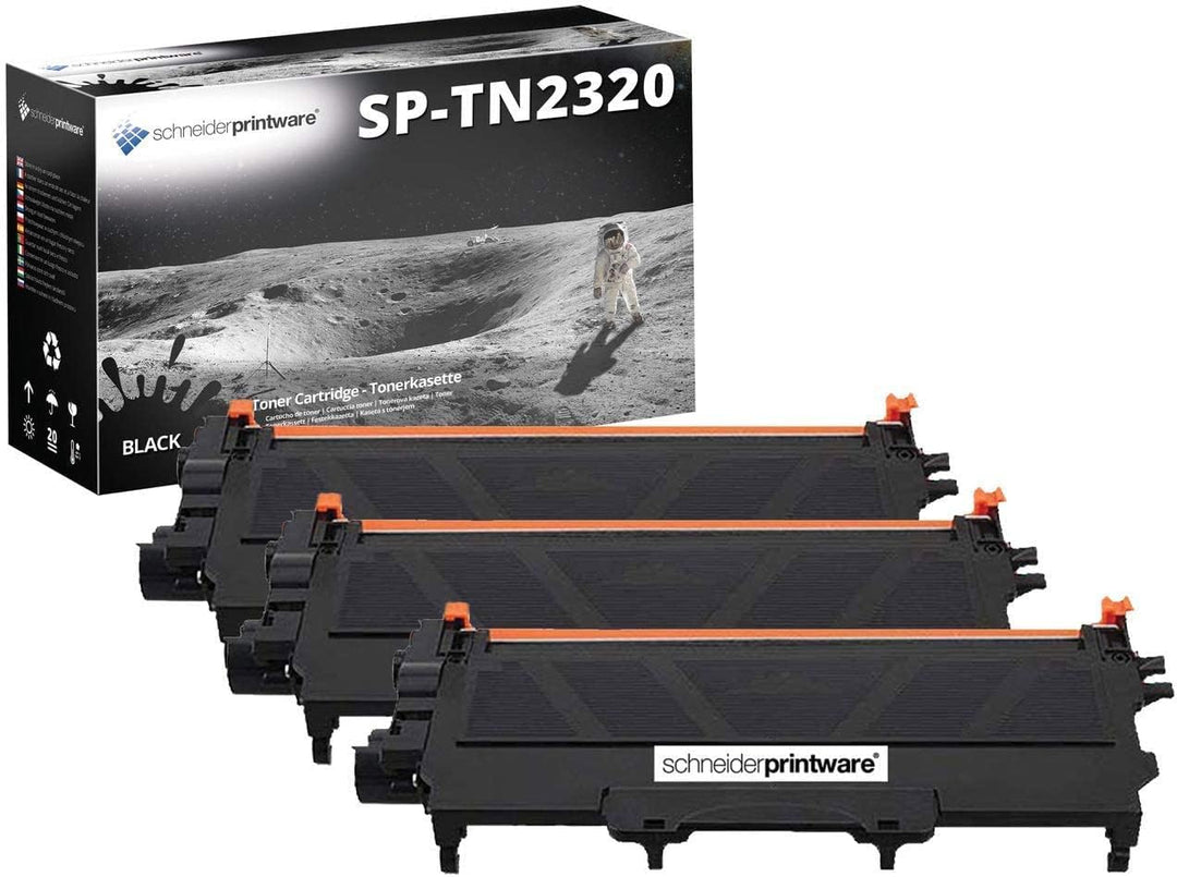 3 Schneider Printware Toner | je 6.000 Seiten | kompatibel zu Brother TN-2320 TN2320 für Brother DCP