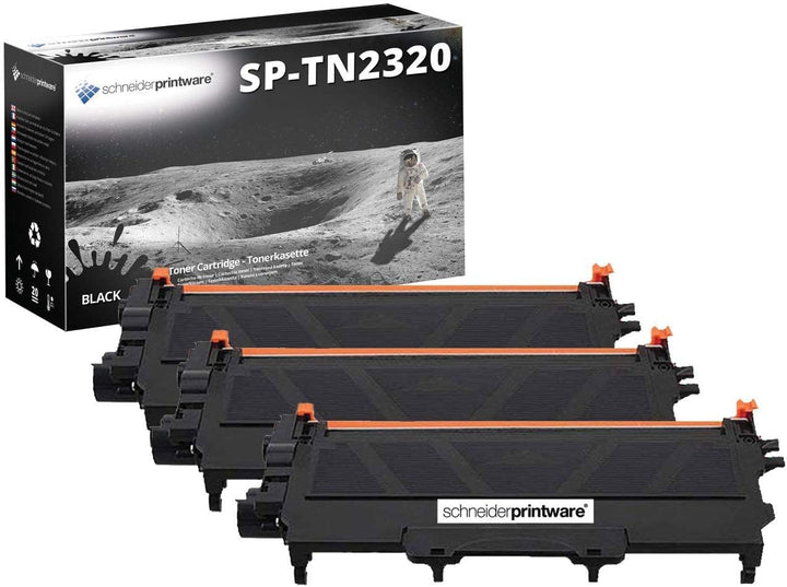 3 Schneider Printware Toner | je 6.000 Seiten | kompatibel zu Brother TN-2320 TN2320 für Brother DCP