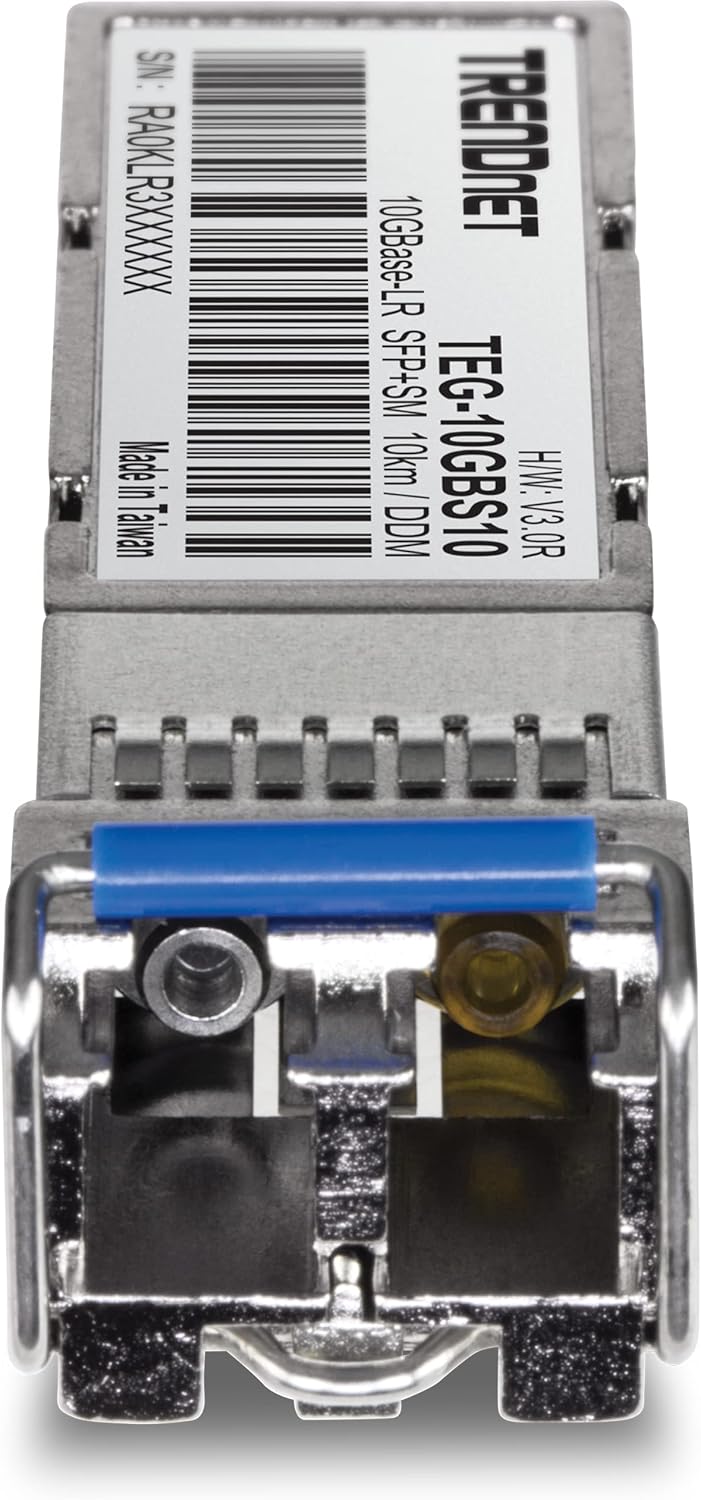 TRENDnet 10G-LR SFP+ Single-Mode LC Modul, LC Transceiver Modul, Bis zu 10km, TEG-10GBS10 10G SFP+ (