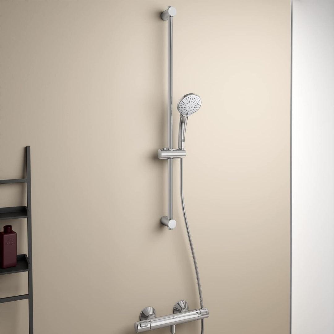 Ideal Standard A7204AA Ceratherm T25 Brausekombination Aufputz Chrom 900mm ohne Kopfbrause, Chrom 90