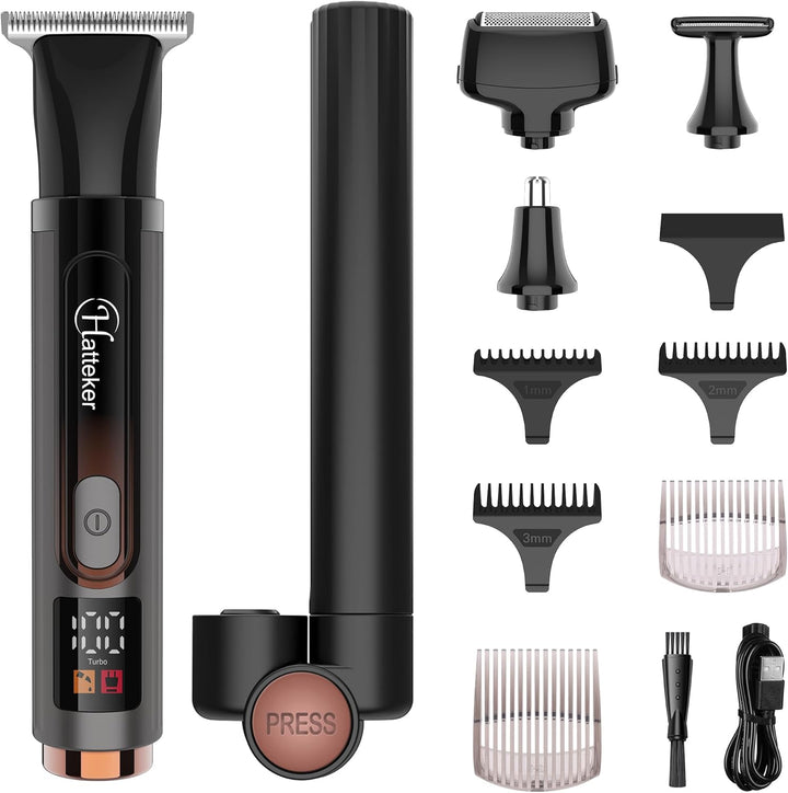 Hatteker Herren-Rückenrasierer Körpertrimmer Elektrischer Body Groomer Gesichts-, Arm-, Kinn-Barttri