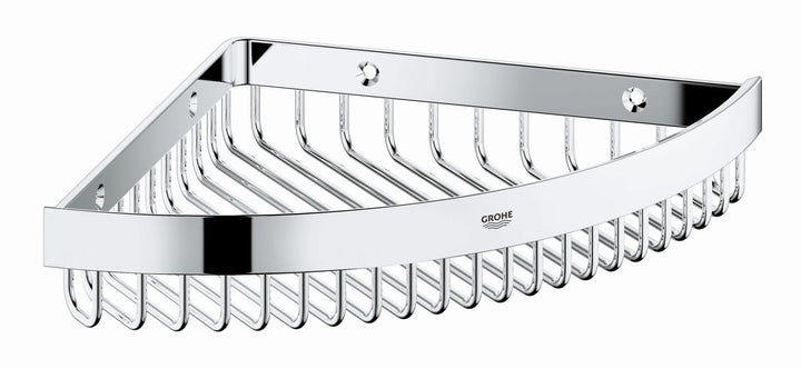 GROHE Selection Cube Bad-Accessoires - Ablagekorb (Material: Metall) chrom, 40809000 Eckablage Korb,