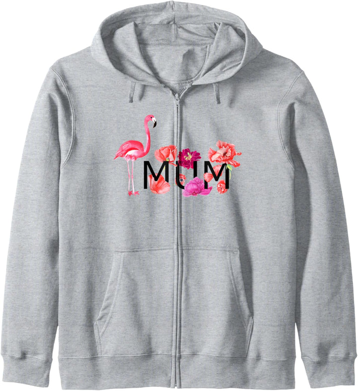 Aquarell Flamingo Pink Blumenmuster Design für die beste Mama Kapuzenjacke