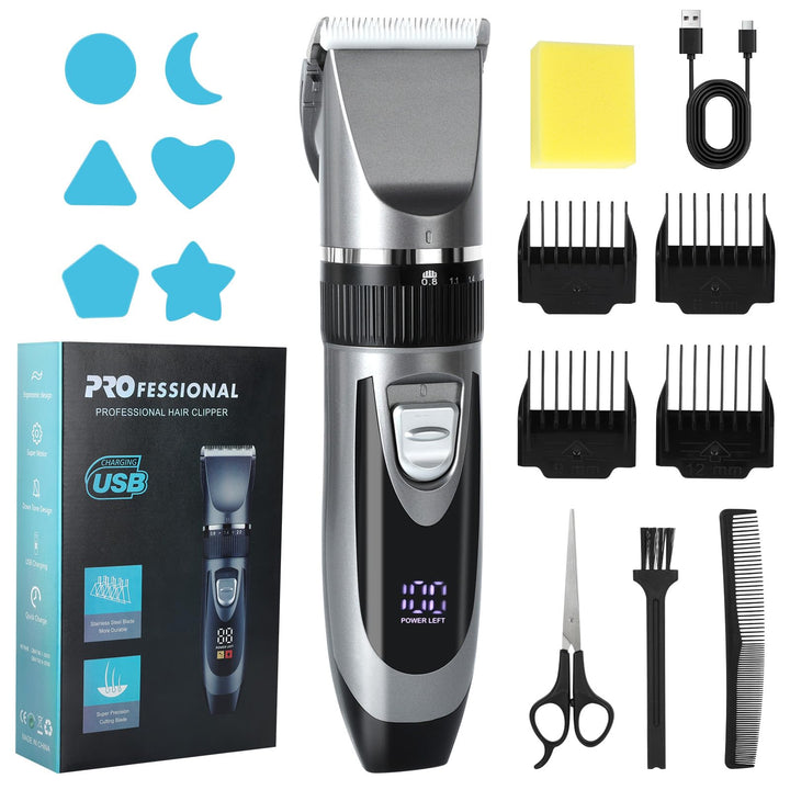 Cozary Haarschneidemaschine, Barttrimmer Herren Profi, Bartschneider Herren, USB aufladen mit LED-An