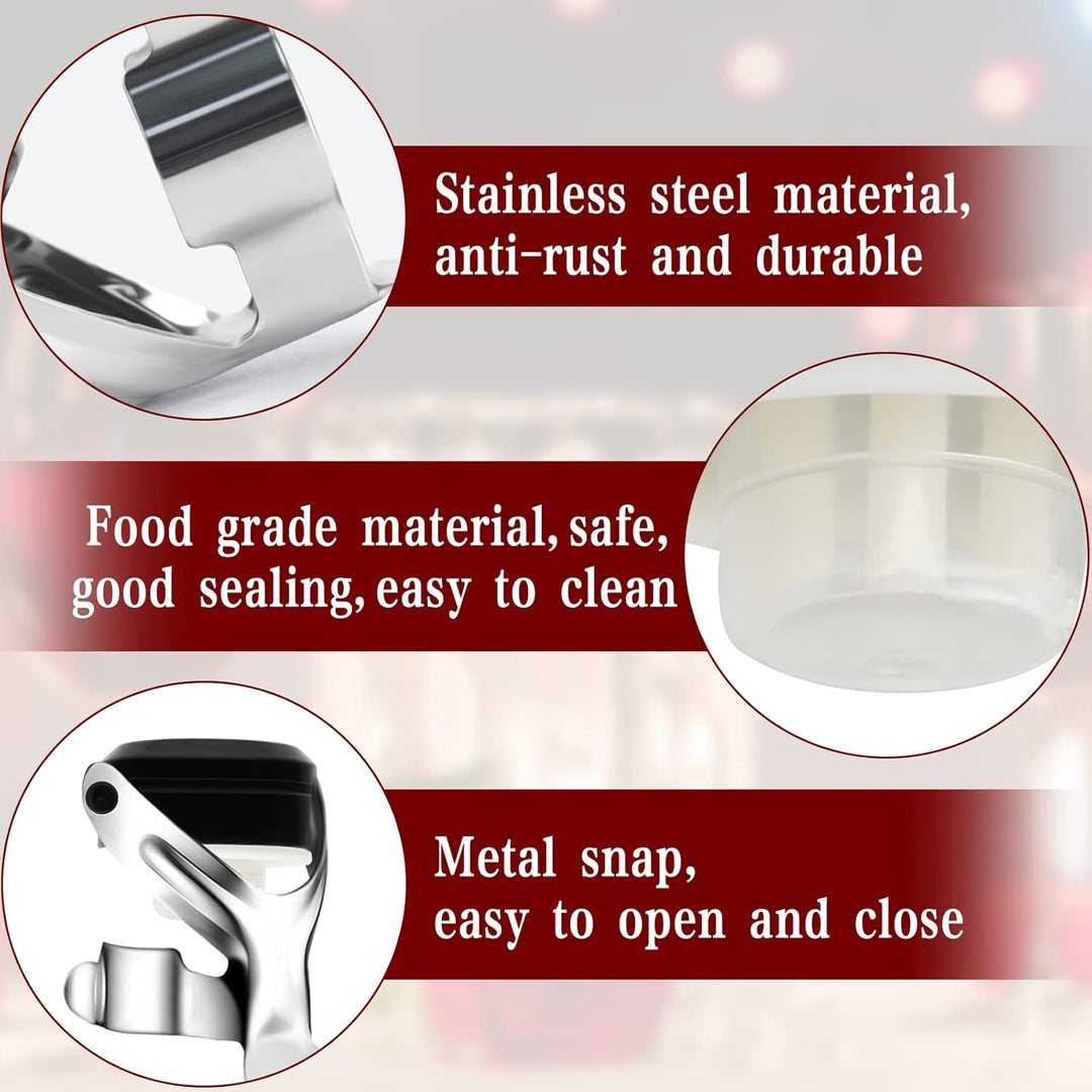 Flaschenverschl¨¹sse mit Hebel 6 St¨¹ck Universal Wein Flaschenverschluss, Edelstahl Sektverschluss