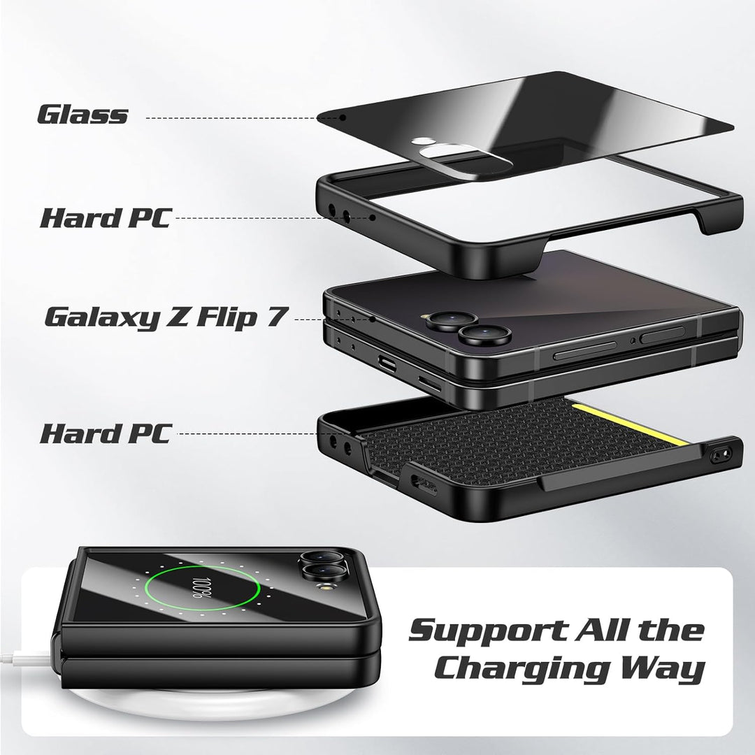 Doeshine für Samsung Galaxy Z Flip 7 Hülle, Anti-Peeping Displayschutzfolie, Ultra Dünn, Lightweight