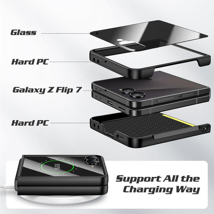 Doeshine für Samsung Galaxy Z Flip 7 Hülle, Anti-Peeping Displayschutzfolie, Ultra Dünn, Lightweight