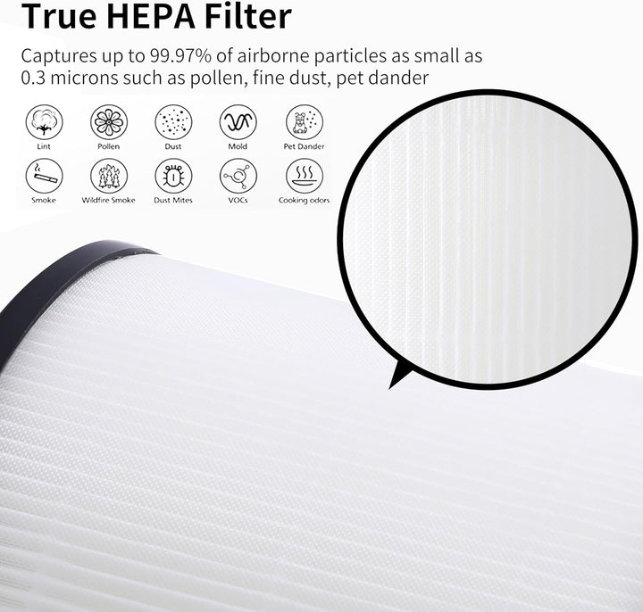 2 Stück HEPA-Ersatzfilter Kompatibel mit Philips 800 Series Luftreiniger - AC0830/10 AC0820/30 AC082