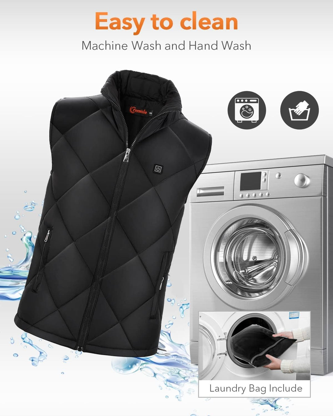 FERNIDA Beheizte Weste für Herren Damen,Winter Warm Draussen USB Aufladung Elektrische Heizweste mit