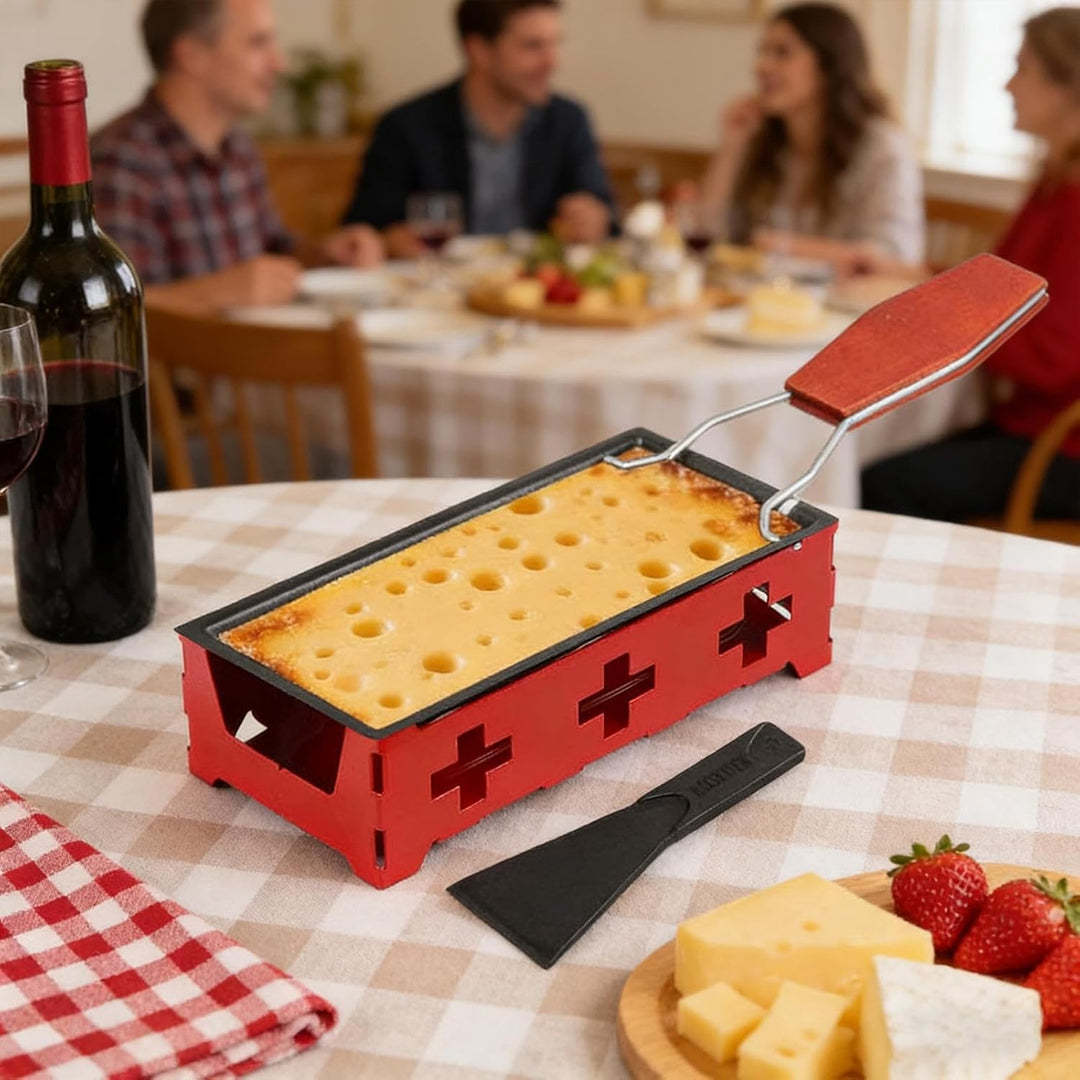 Raclette Käse - Kompakter Küchen Grill - Schmelzofen mit Antihaft Zubehör - für Grillabende Zuhause