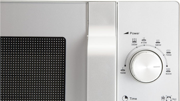 Sharp R204S Solo-Mikrowelle / 20 L / 800 W / 6 Leistungsstufen / Zeitschaltuhr von 30 Minuten bis 00