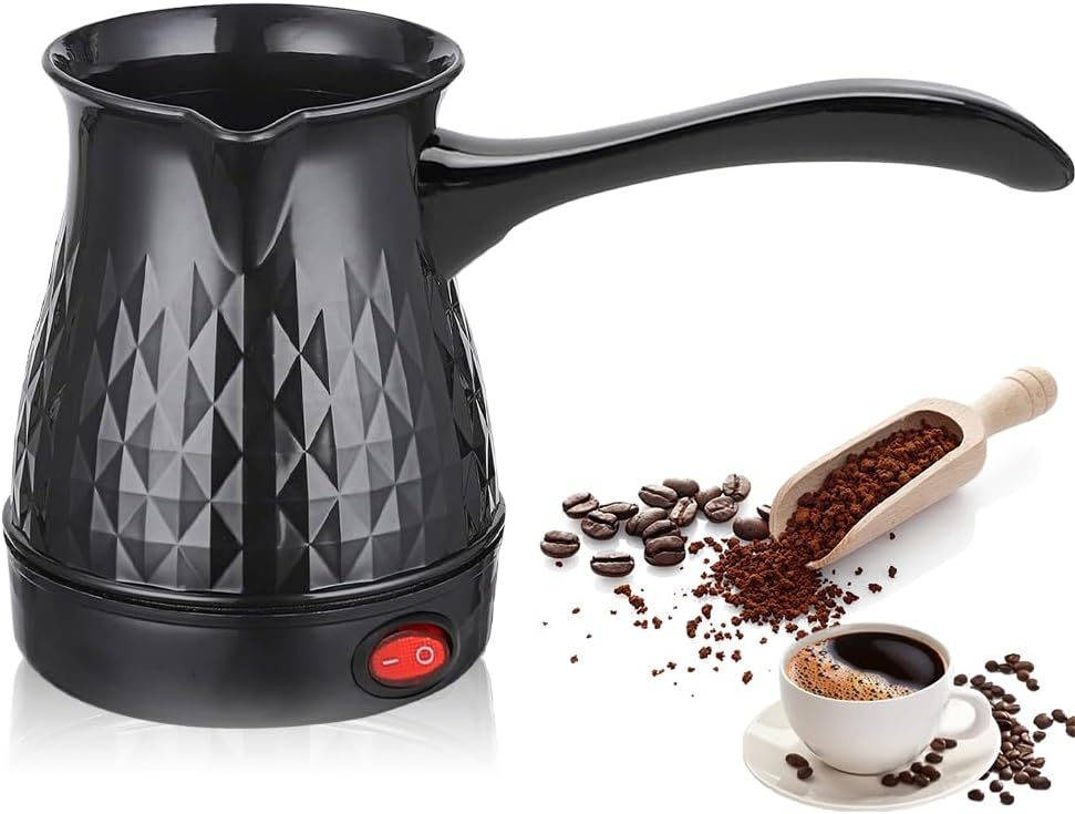 Elektrische Kaffeekanne, 500ML Türkischer Kaffeekocher, Mokka Kaffeekanne, Espressokanne, Portable K