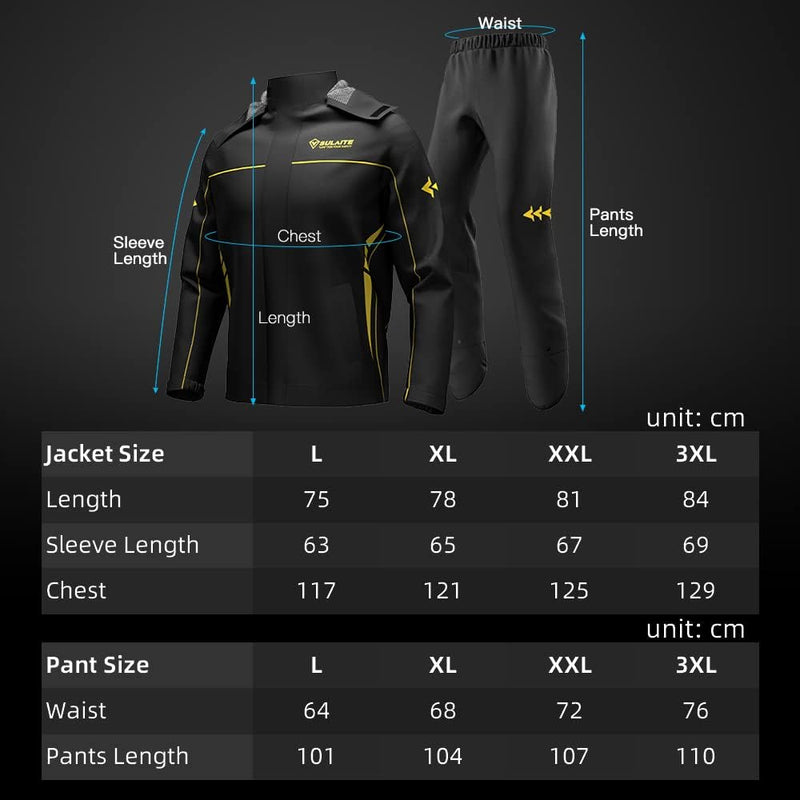 Lixada Wasserdichter Motorrad-Regenanzug für Männer und Frauen, Radfahren, Regenbekleidung, Jacke un