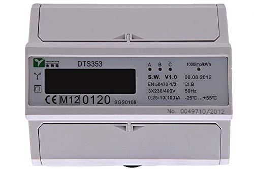 Drehstromzähler Verbrauch (kWh) &amp; Leistung (kW) Stromzähler Starkstrom Zwischenzähler 380/400V digit