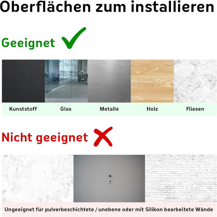Cuadros Lifestyle Tafelfolie 100x50 cm | Magnetische und Selbstklebende Vinyl- Kreidefolie | Magnett