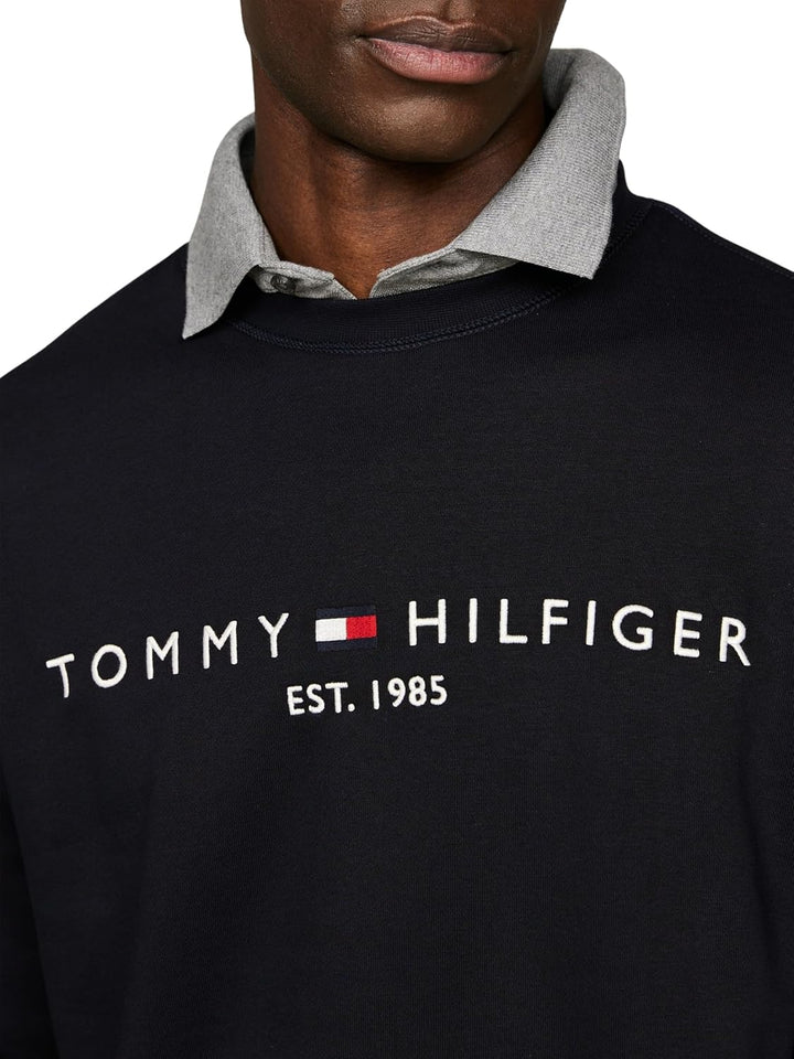Tommy Hilfiger Herren Sweatshirt Tommy Logo ohne Kapuze XS Blau (Desert Sky), XS Blau (Desert Sky)