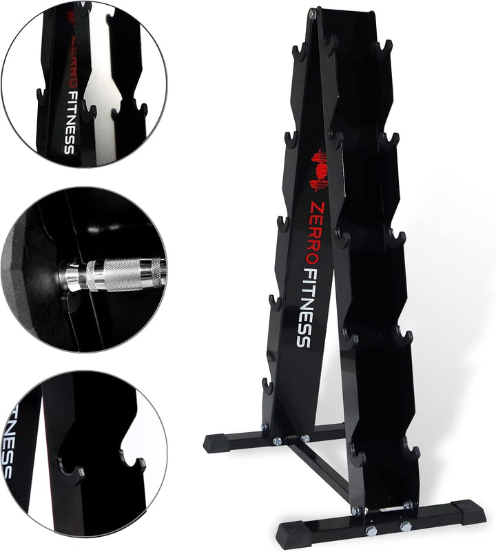 ZEERO Max.300Kg Kurzhantel Rack, 4/5 Ebenen Hantelständer, Passend zu hanteln und Kurzhanteln, Hante