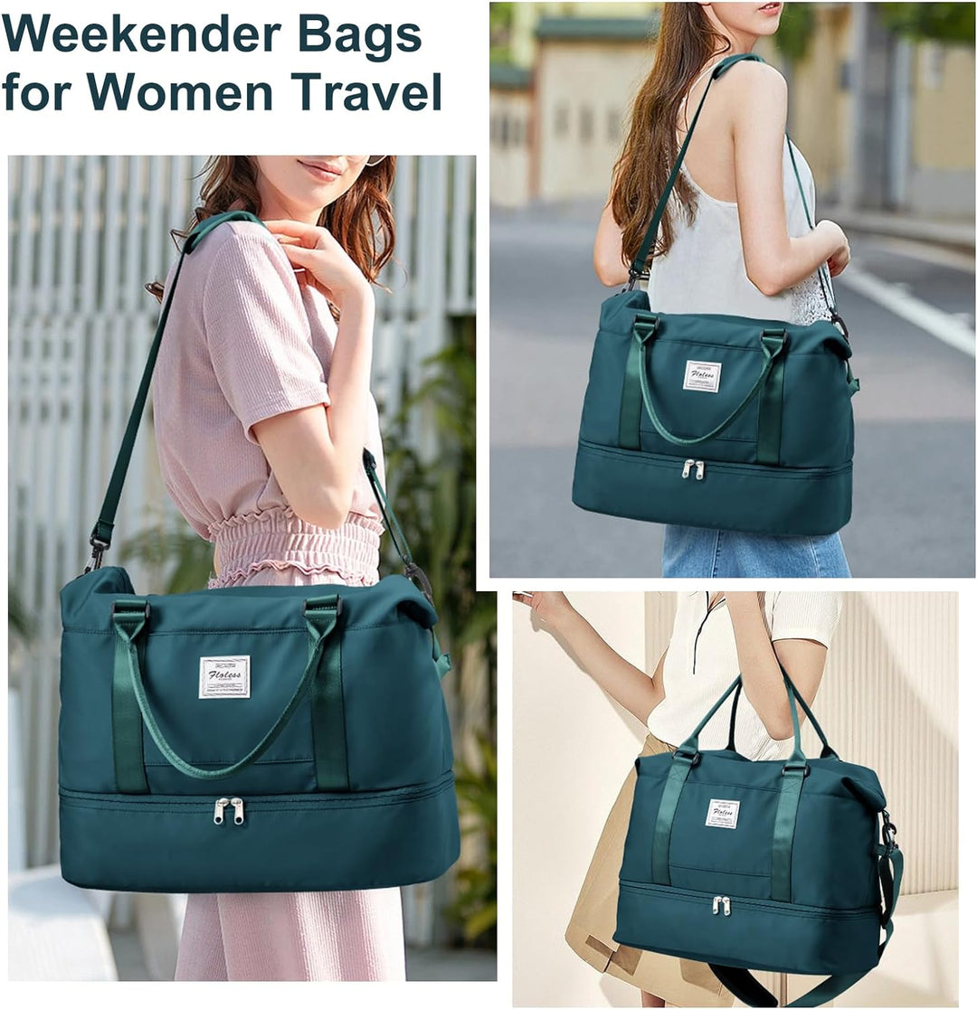Reisetasche Damen Handgepäck Tasche Sporttasche Weekender Bag Schwimmtasche Wasserdicht Travel Bag D