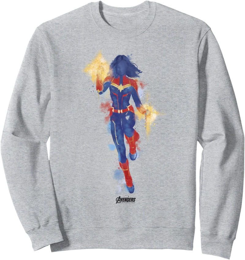 Marvel Avengers: Endgame Captain Marvel Spray Paint Portrait Sweatshirt