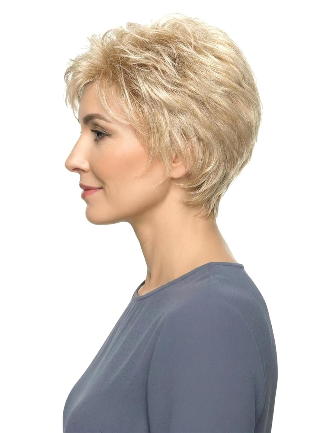 Lofty Perücke Peggy aus hochwertigem Kunsthaar, wirkt wie Echthaar, in Lichthellblond/Sandblond gemi