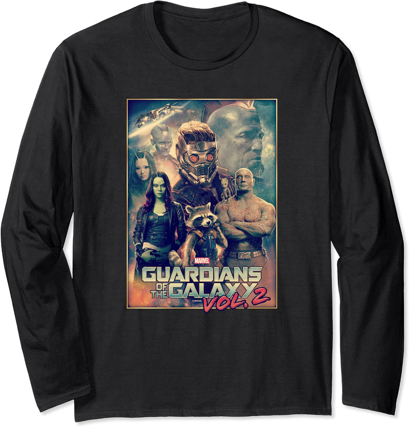 Marvel Guardians Of The Galaxy Vol. 2 Group Poster Langarmshirt